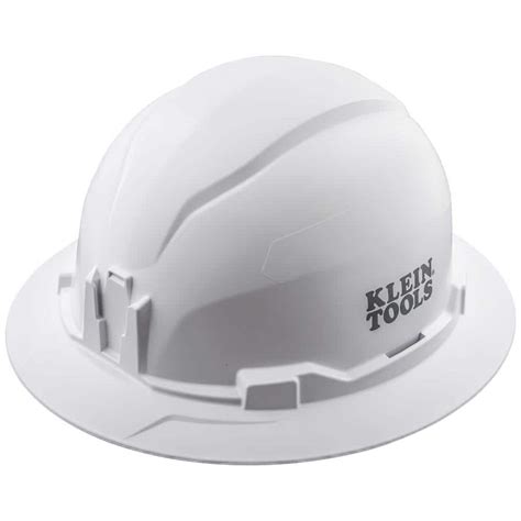 klein tools hard hat non vented full brim style white 60400 the home depot