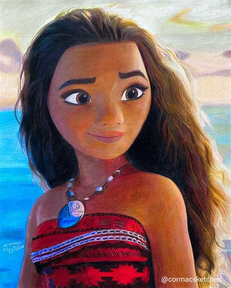 My 45 Hour Pencil Drawing Of Moana R Pics