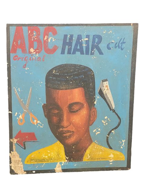 Vintage African Barber Shop Signs Botanical Boys