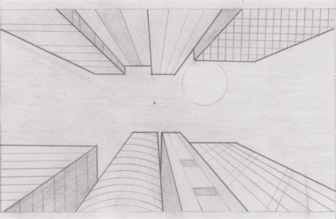 One Point Perspective Drawing Shapes