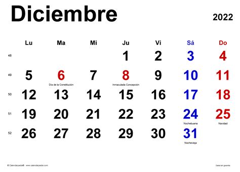 Calendario Diciembre 2022 En Word Excel Y Pdf Calendarpedia Weekly