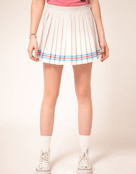 Lacoste Live Pleated Tennis Skirt In White Lyst