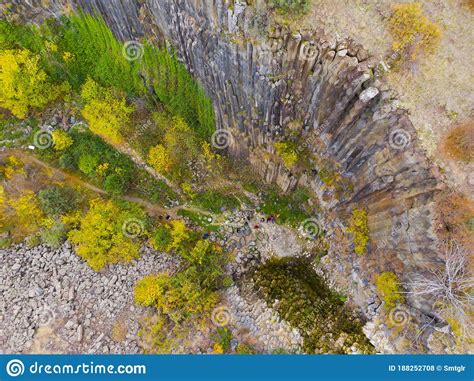 Basalt Cliffs Nature Park Aerial View Sinop Turkey Stock Photo