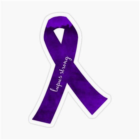 Lupus Strong Ribbon Sticker By Purrfectpixx Redbubble