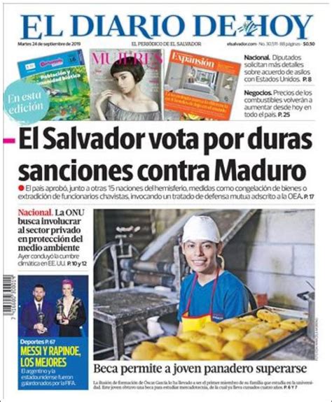 Periódico El Diario De Hoy El Salvador Periódicos De El Salvador
