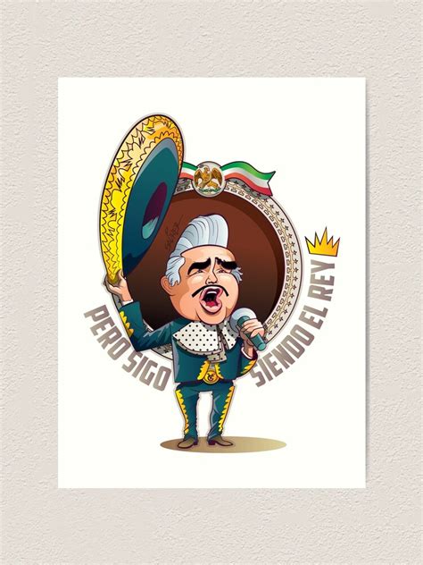 Vicente Fernandez El Rey Art Print For Sale By Sauher Redbubble