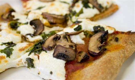 Roasted Garlic Pizza With Mushrooms And Spinach Recipe Garlic Pizza