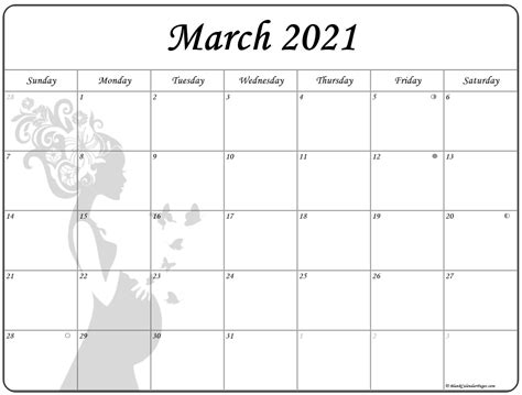 All of our calendars are easy to print, formatted for 8×5″ x 11″ paper, and free to download. March 2021 Pregnancy Calendar | Fertility Calendar
