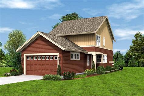 Narrow Home Plan With Rear Garage 69518am Architectural Designs