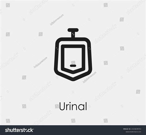 Urinal Wc Vector Icon Editable Stroke Stock Vector Royalty Free