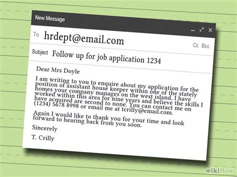 How to send a cover letter and cv via email. application followup email