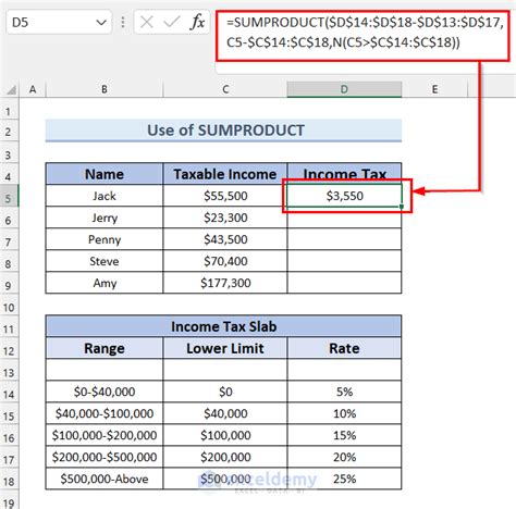 How To Calculate Income Tax On Salary With Example In Excel