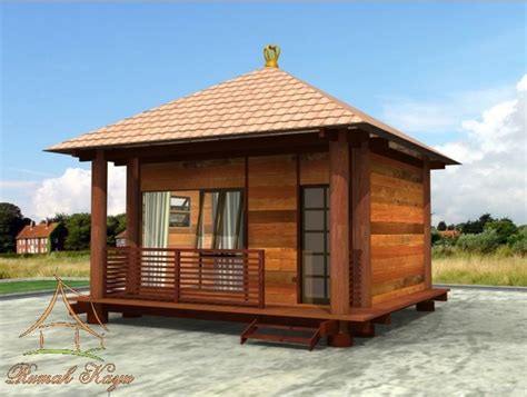 Nah, kalau ini adalah kombinasi desain favorit saya, kayu gelap dan kuning cerah. Contoh Model Desain Rumah Kayu Sederhana |Dirumahku.com