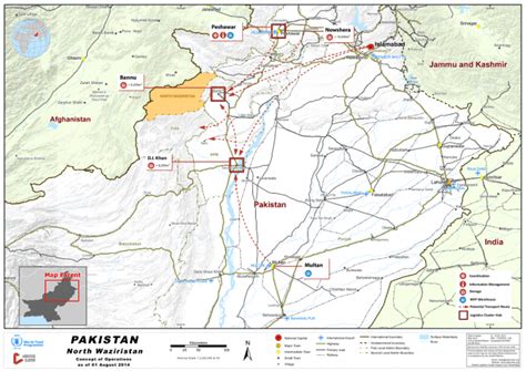 Pakistan North Waziristan Concept Of Operations Map As Of 01 August
