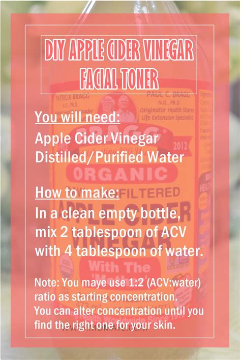 Apple Cider Vinegar As Natural Facial Toner