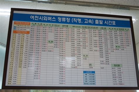 여수 여천시외버스터미널 시간표요금표 네이버 블로그