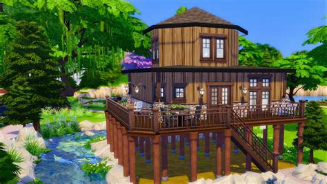 Lake House No Cc Speed Build The Sims 4 Youtube