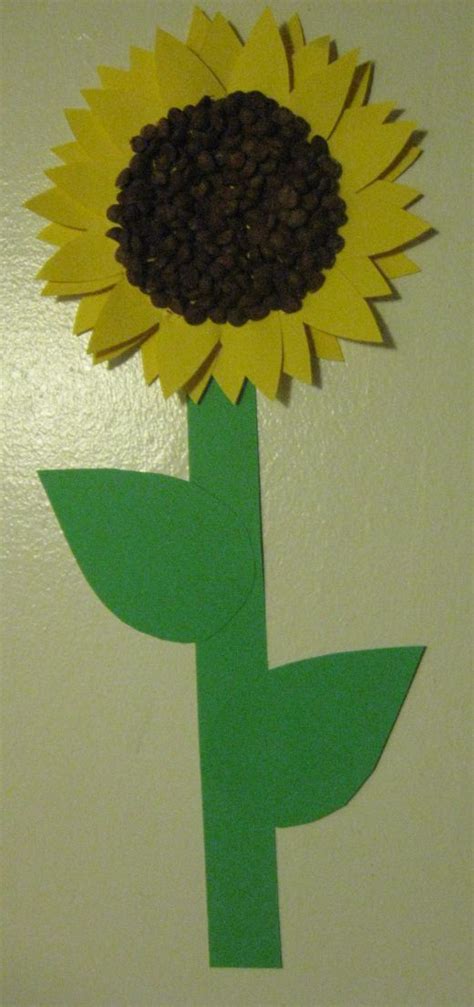 Diy Sunflower Craft With Free Printable Template For Preschoolers