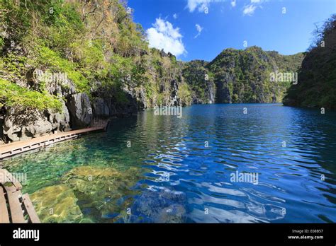 Philippines Palawan Coron Island Kayangan Lake Stock Photo Alamy