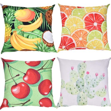 Fruit Print Cushion Cover 45x45 Pillow Case Polyester Sofa Car Cushion Cover 45x45 Home Decor