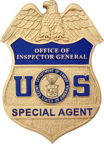 Us Department Of Labor Office Of Inspector General Badge American
