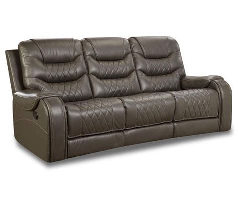 Lane Home Solutions Brighton Gray Faux Leather Reclining Sofa Big Lots