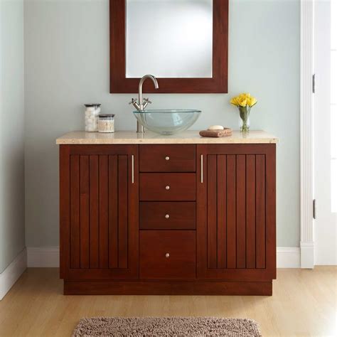 Bathroom vanities with sink #furnituresale. 48" Montara Mahogany Vessel Sink Vanity
