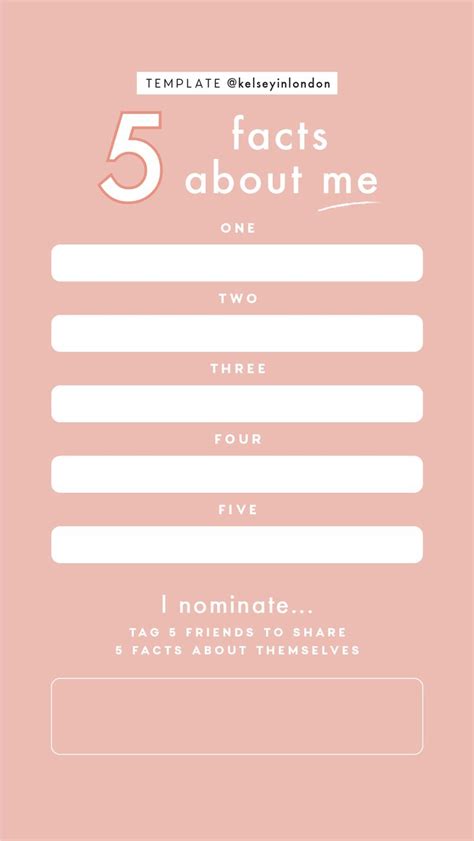 Instagram Story Template Get To Know Me About Me Template