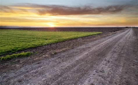 Rural Road At Sunset Stock Photo Image Of Road Weather 37967492