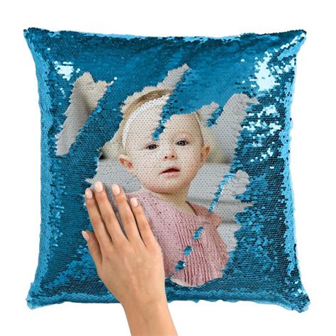 Custom Sequin Pillow Personalized Mermaid Sequin Throw Pillow With