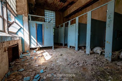 The Derelict Remains Of A Bathroom In An Abandoned Kentucky High School Abandoned Abandoned