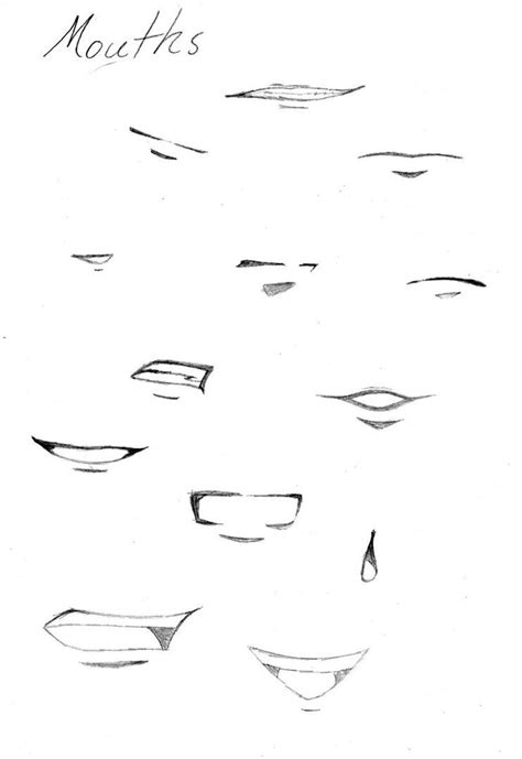 Animemanga Mouths By Brp393 On Deviantart Anime Drawings Tutorials