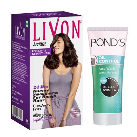 Livon serum is a hair essential for damage protection. Livon Serum For Dry & Unruly Hair, 100 ml with Free Ponds ...