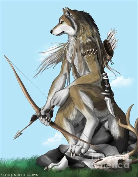 Wolf Archer Female Werewolves Werewolf Furry Art
