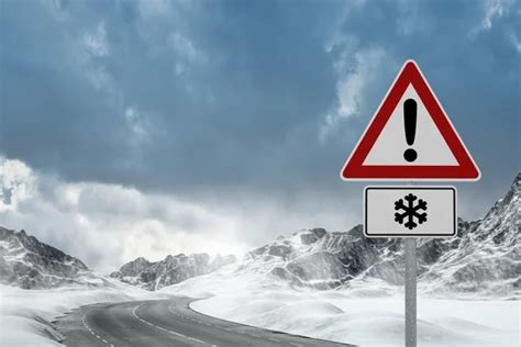 Winter Driving Caution — Stock Photo © Olafnaami 82191786