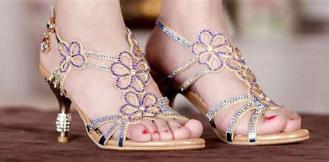 Gold And Blue Sandal Floral Crystal Rhinestones 8cm High Heels 2014 New High Quality Prom Evening