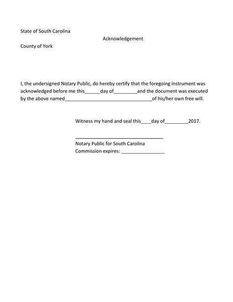 40 Free Notary Acknowledgement And Statement Templates Templatelab