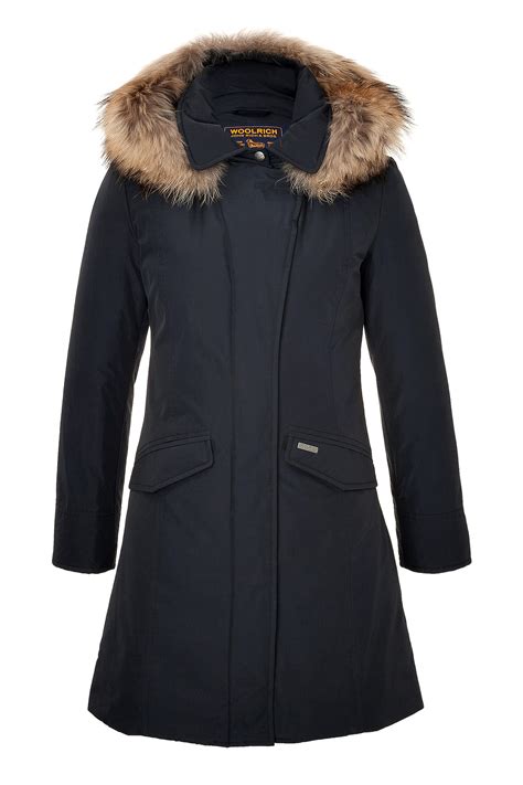 Lyst Woolrich Womens Vail Parka With Fur Trim In Blue