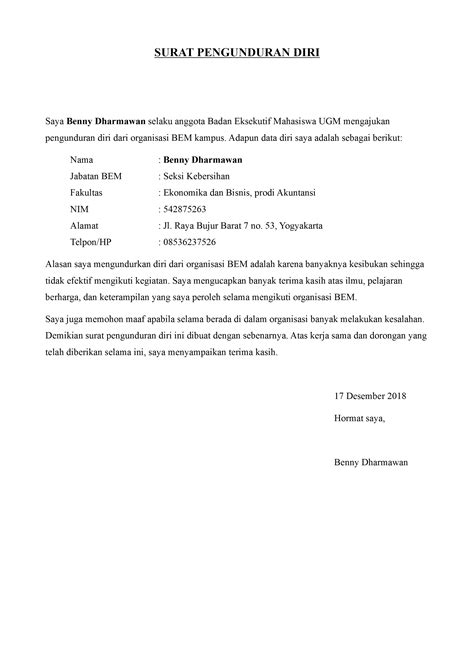 Savesave surat pernyataan dari kampus 2201414016 for later. Surat Pengunduran Diri Mahasiswa Dari Kampus