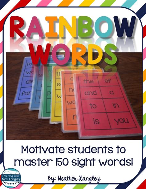 Learning With Mrslangley Rainbow Words A Bright New Way To Learn