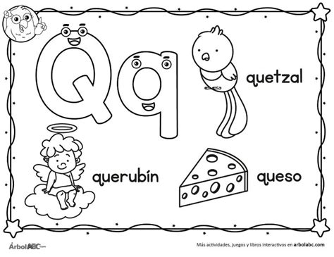 Letra Q Para Colorear Árbol Abc Actividades De Letras Letras Del