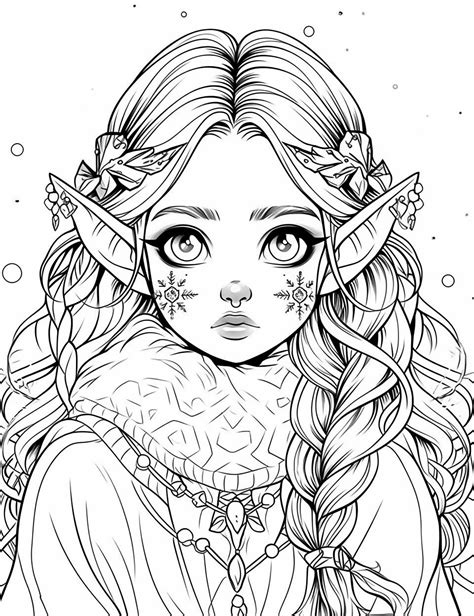 36 Stunning Elf Coloring Pages For Kids And Adults Our Mindful Life 4bb
