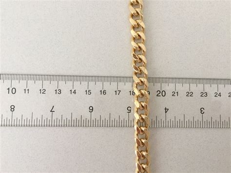 Thick Gold Bracelet Mm Curb Link Chain Large Chunky Miami Etsy