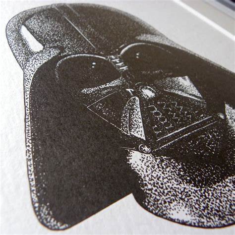 Darth Vader Letterpress Print Cherry Press