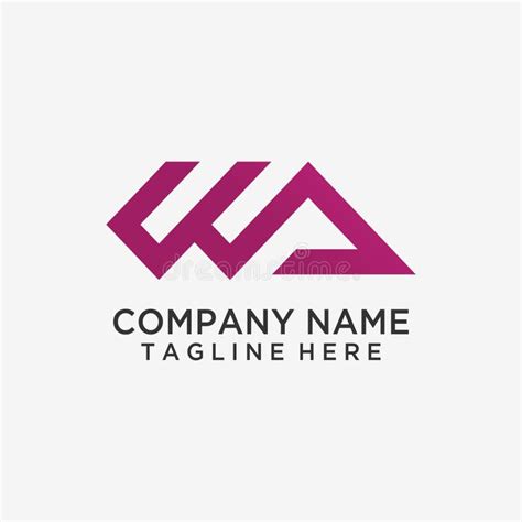 Letter Wa Logo Design Stock Vector Illustration Of Concept 236572647