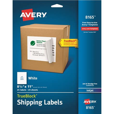 Avery Shipping Labels With Trueblock Technology