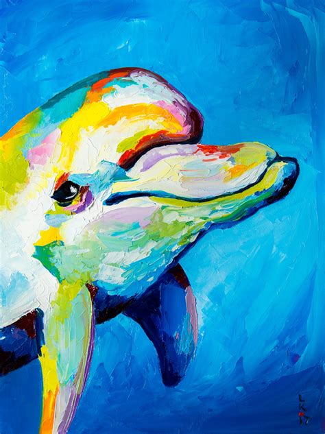 Dolphin Smile Painting By Liubov Kuptsova Jose Art Gallery