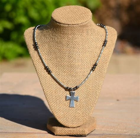 Sterling Silver Cross Necklace For Men Mens Cross Pendant Etsy