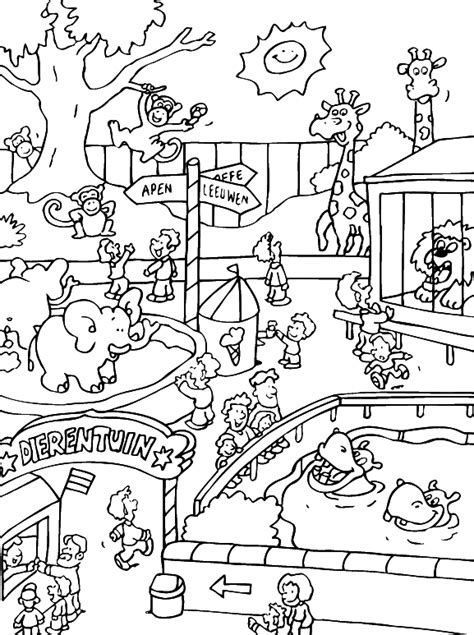 Zoo Animals Free Printable Coloring Pages