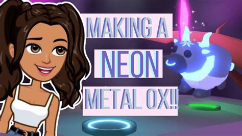 Making A Neon Metal Ox Adopt Me Youtube